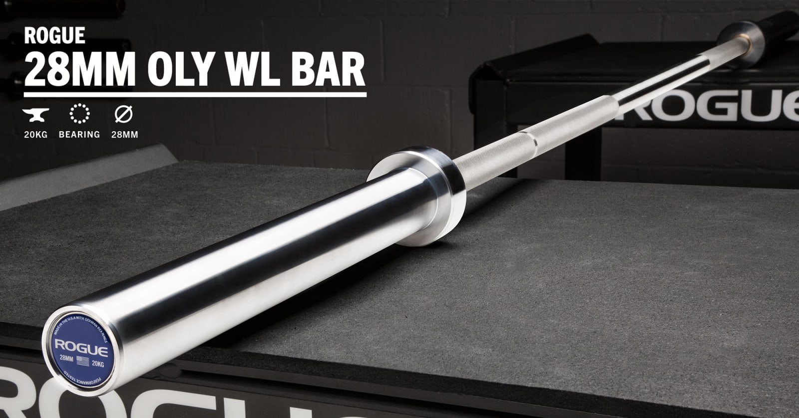 Rogue Olympic Weightlifting Bar Stainless Rogue Fitness
